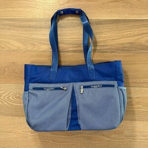Baggallini Blue Shoulder Bag Tote Diaper Bag Purse Nylon NWOT